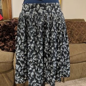 Black and White Flowy Skirt